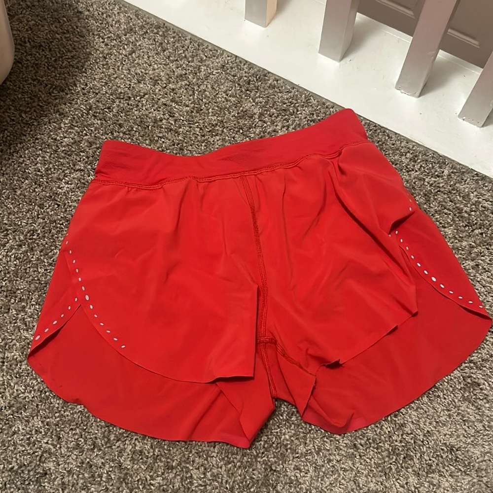 Red fast and free shorts
